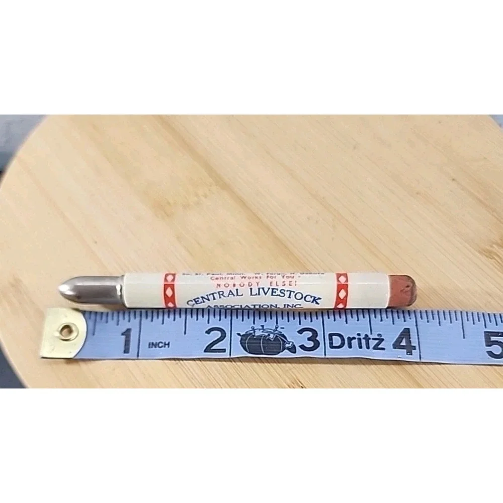 VINTAGE Central LIVESTOCK Associat STOCKYARD St. Paul  ADVERTISING BULLET PENCIL